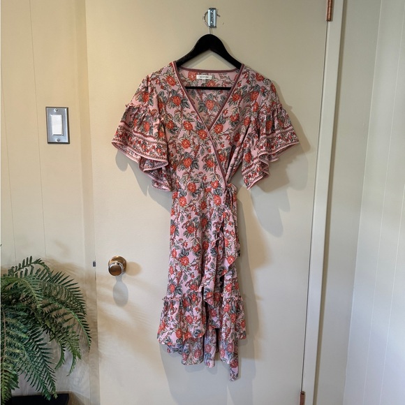 Max Studio Floral Wrap mini Dress size small - Picture 1 of 6